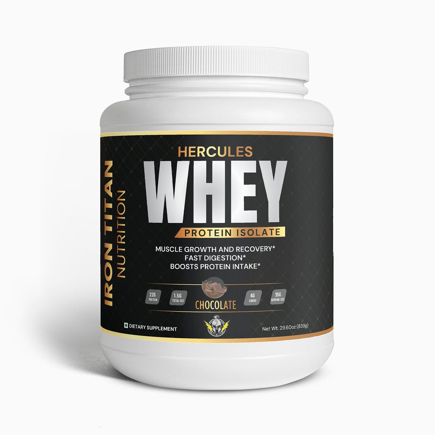 Hercules' Advanced 100% Whey Protein Isolate (Chocolate)