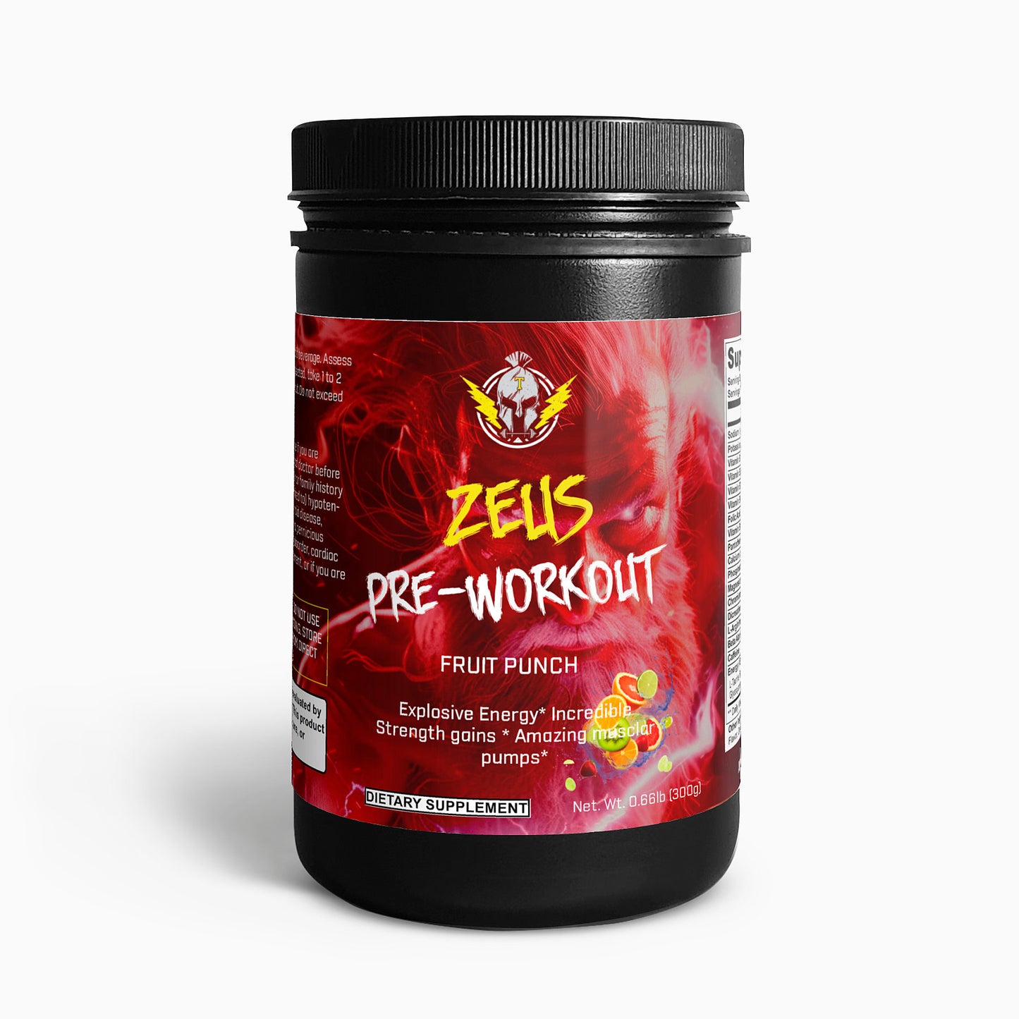 Zeus' Nitric Shock Pre-Workout Powder (Fruit Punch)