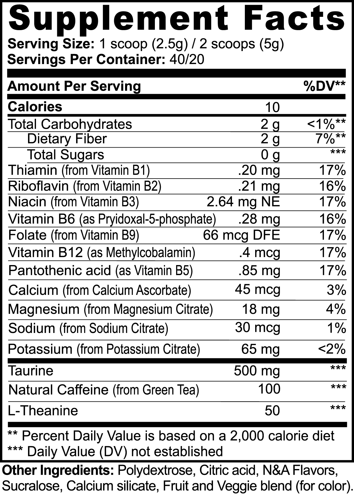 Zeus' Energy Powder (Fruit Punch)
