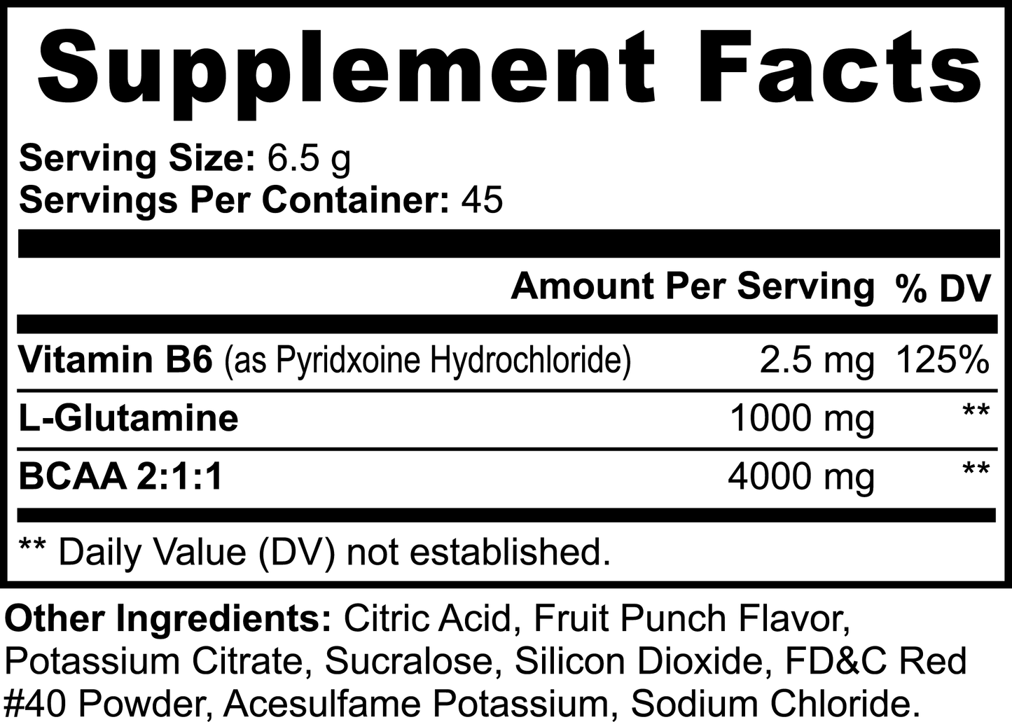 Poseidon's BCAA Shock Powder (Fruit Punch)