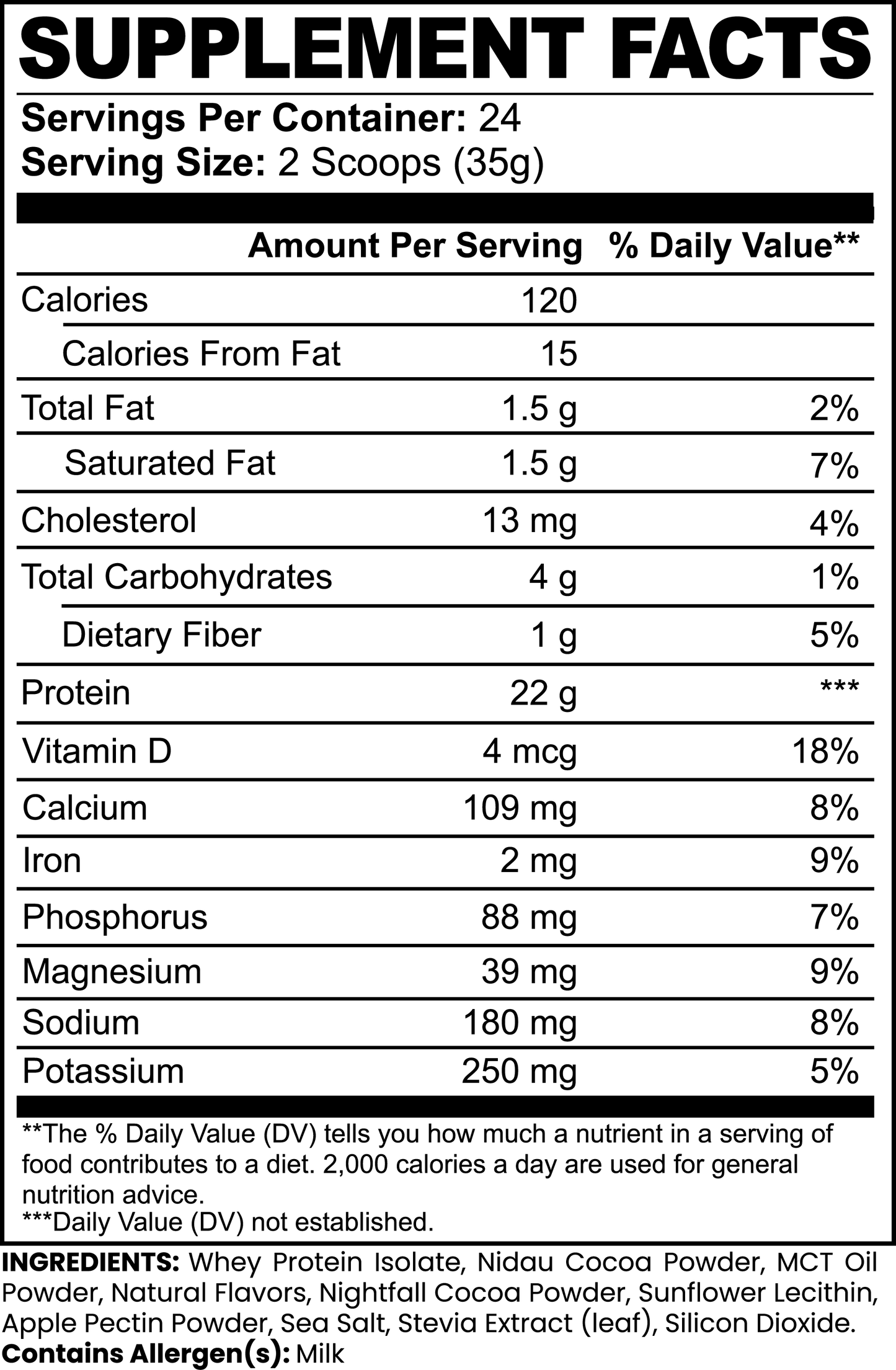 Hercules' Advanced 100% Whey Protein Isolate (Chocolate)