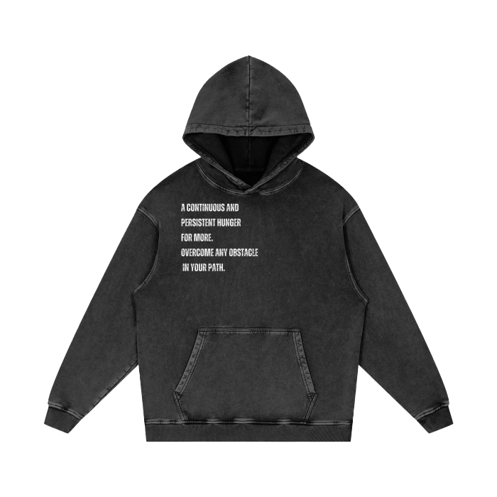 Acid Wash Oversize "Persistence" Hoodie - 420 GSM