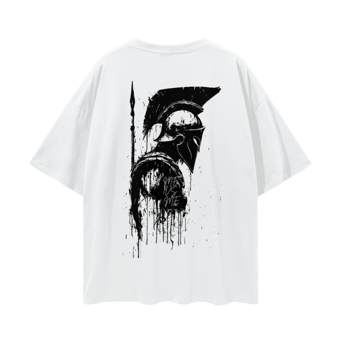 Oversize "Me Vs Me" Deep Drop Shoulder Tee - 190 GSM