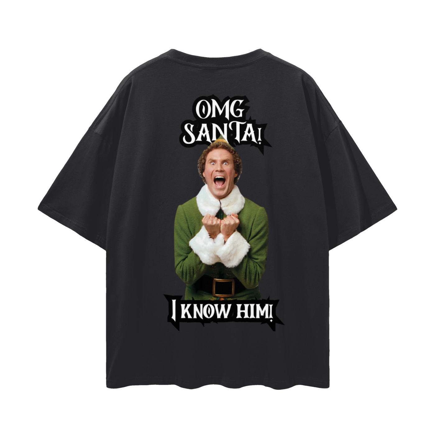 OMG SANTA! Loose Drop Shoulder T-Shirt
