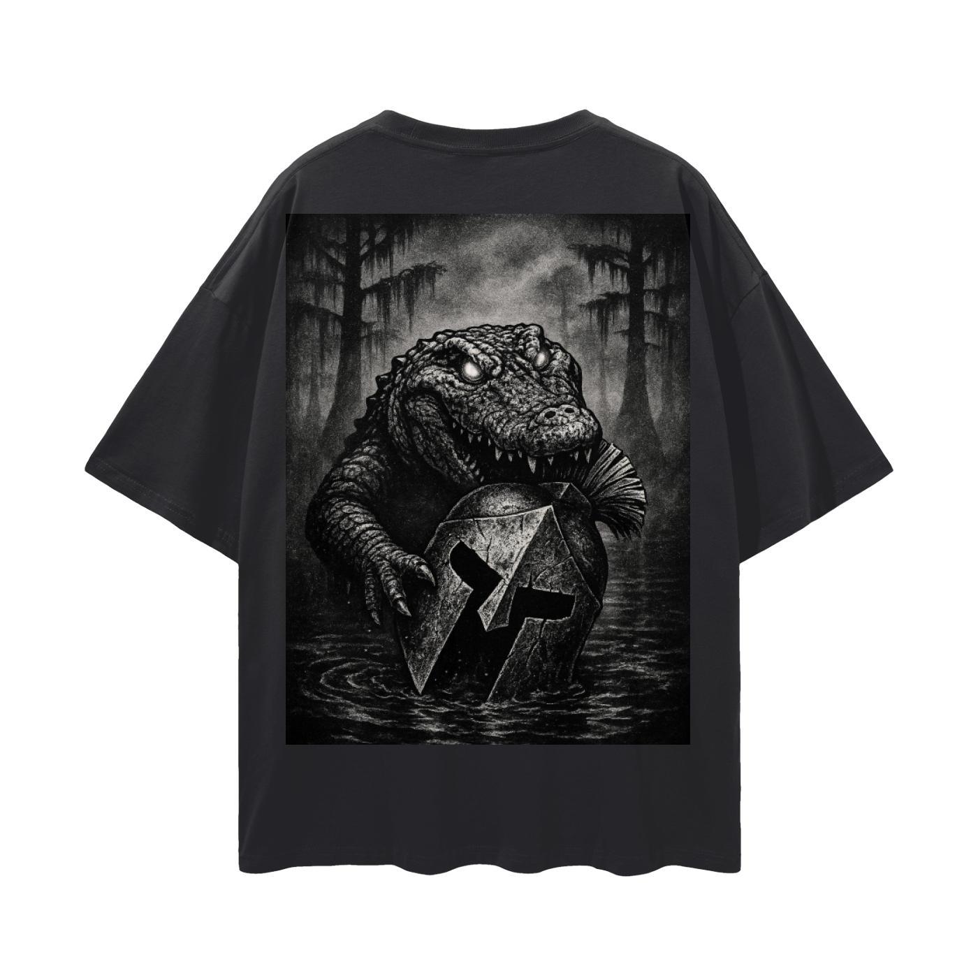 Oversize "Death Roll" Deep Drop Shoulder Tee - 190 GSM