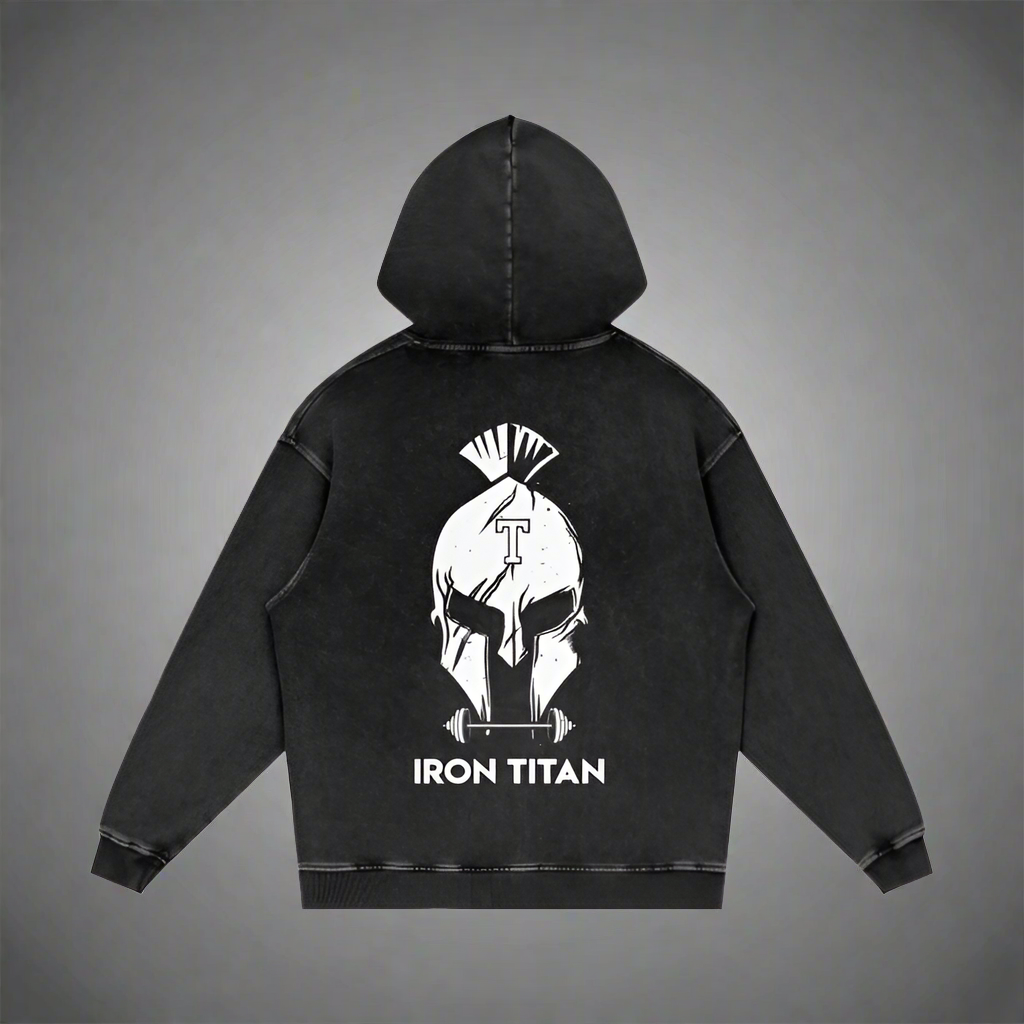 Acid Wash Oversize "Persistence" Hoodie - 420 GSM