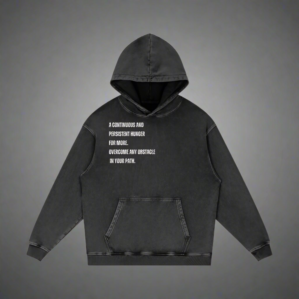 Acid Wash Oversize "Persistence" Hoodie - 420 GSM