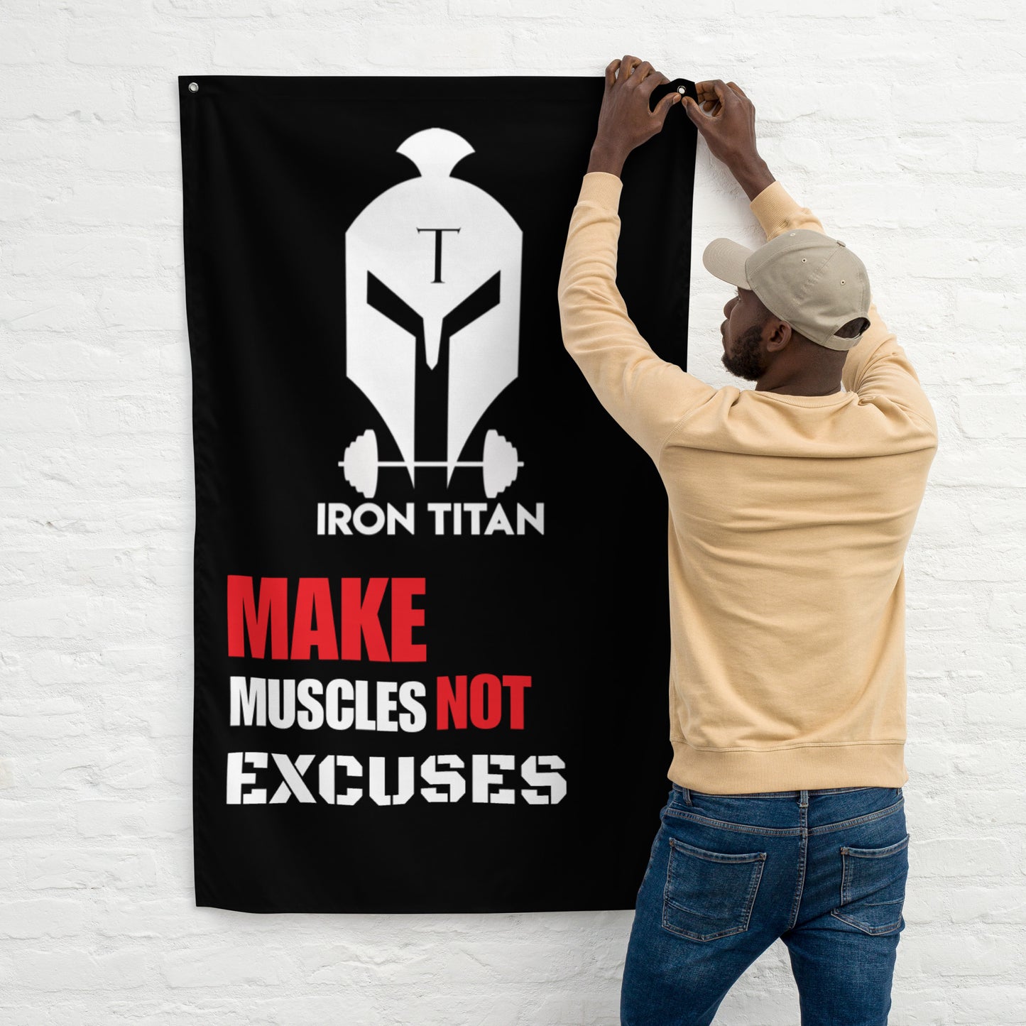 Make Muscles Not Excuses Flag