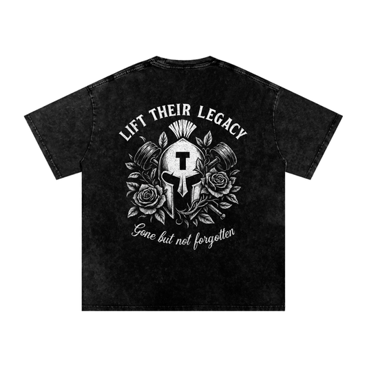 Acid Wash "Lift Their Legacy" Oversize T-Shirt - 250 GSM