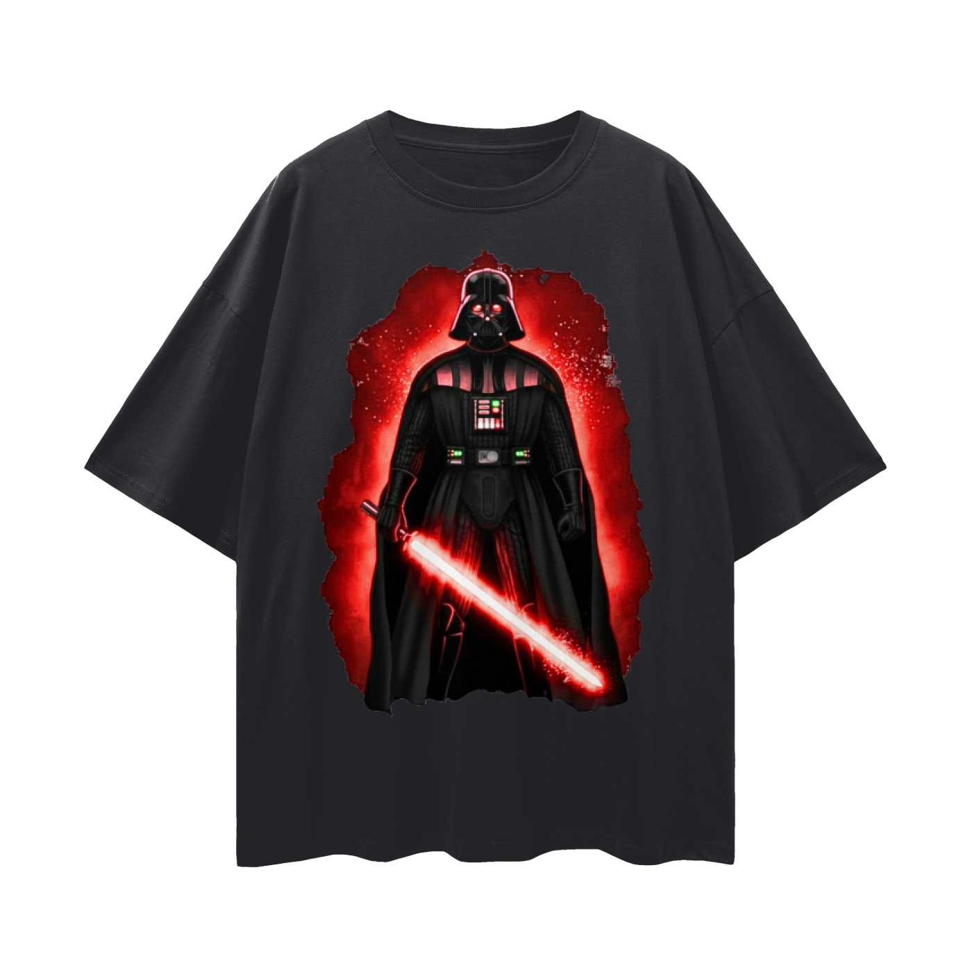 Oversize Darth Vader Deep Drop Shoulder Tee - 190 GSM