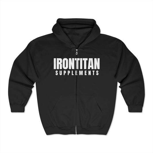 Unisex IT Supps Heavy Blend™ Full Zip Hoodie - Iron Titan Supplements - Never Average