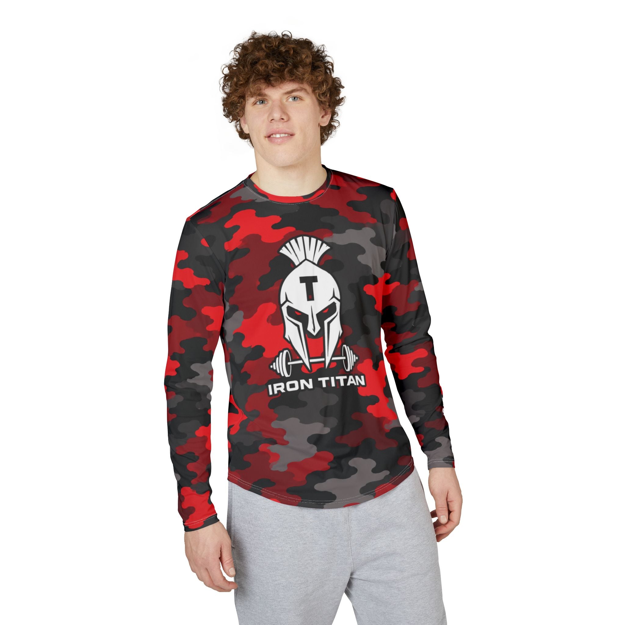 Men's Warpath Red Lightweight Performance Longsleeve Tee