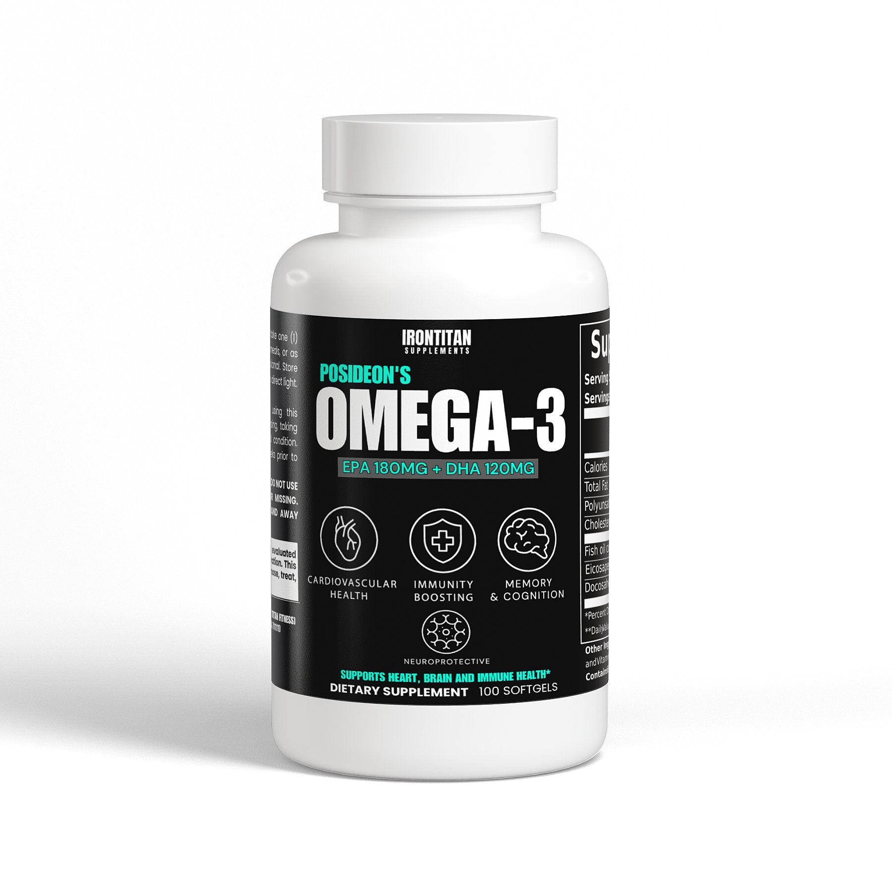 Poseidon's Omega-3 EPA 180mg + DHA 120mg