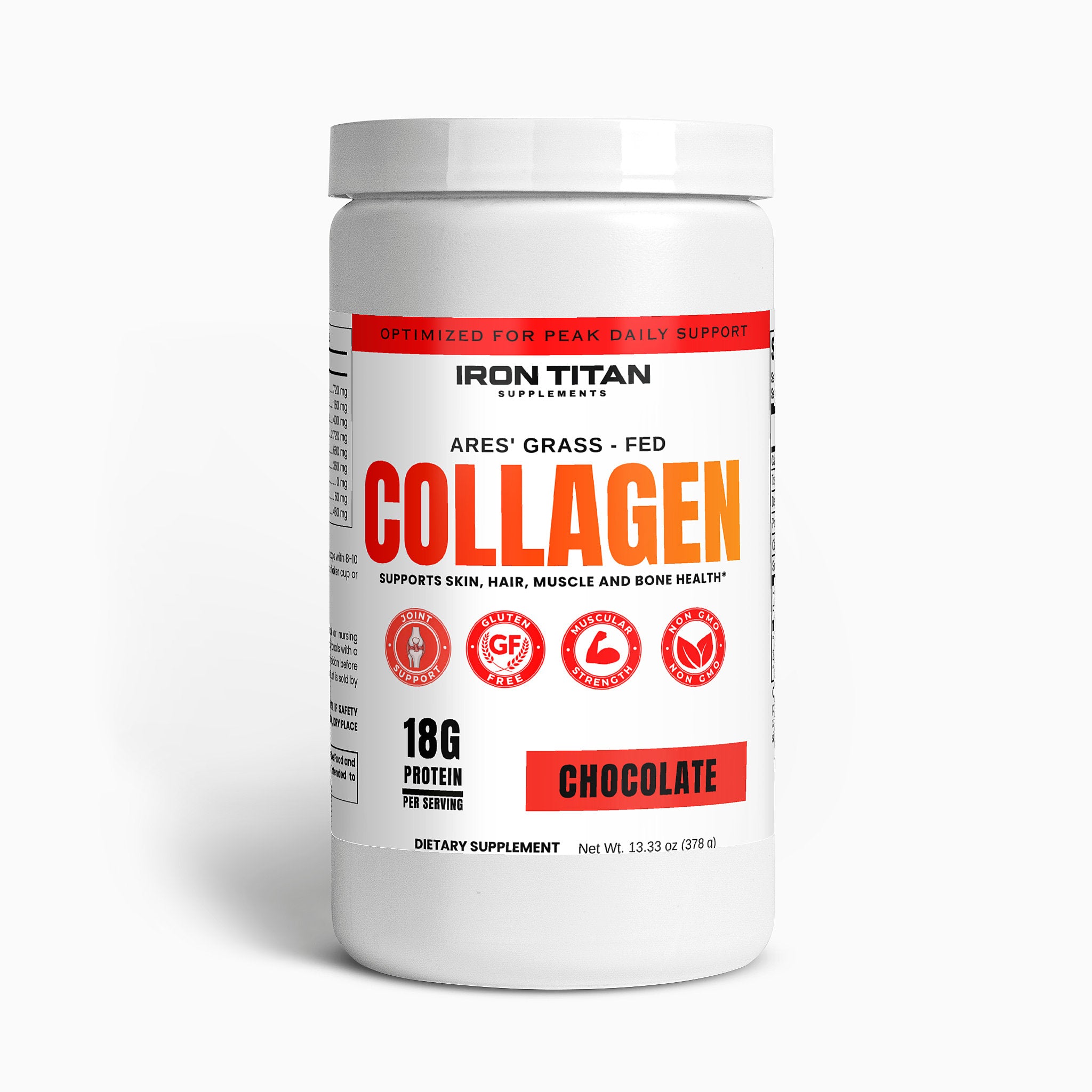 Ares' Grass-Fed Collagen Peptides Powder (Chocolate)