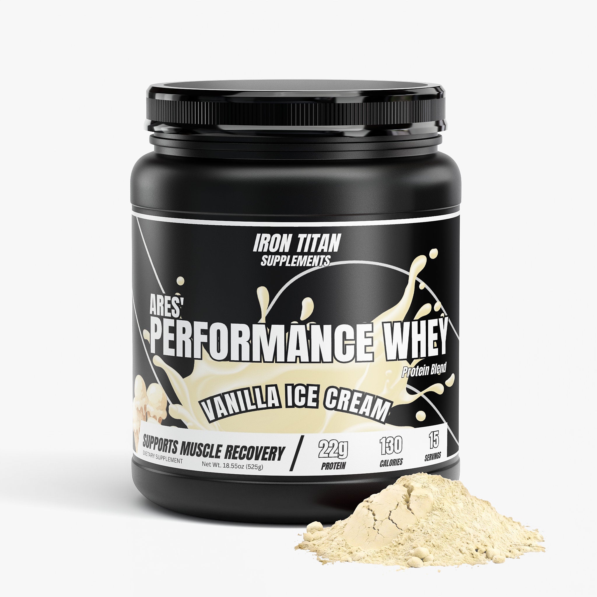 Ares' Performance Whey Protein Blend (Vanilla Ice Cream)