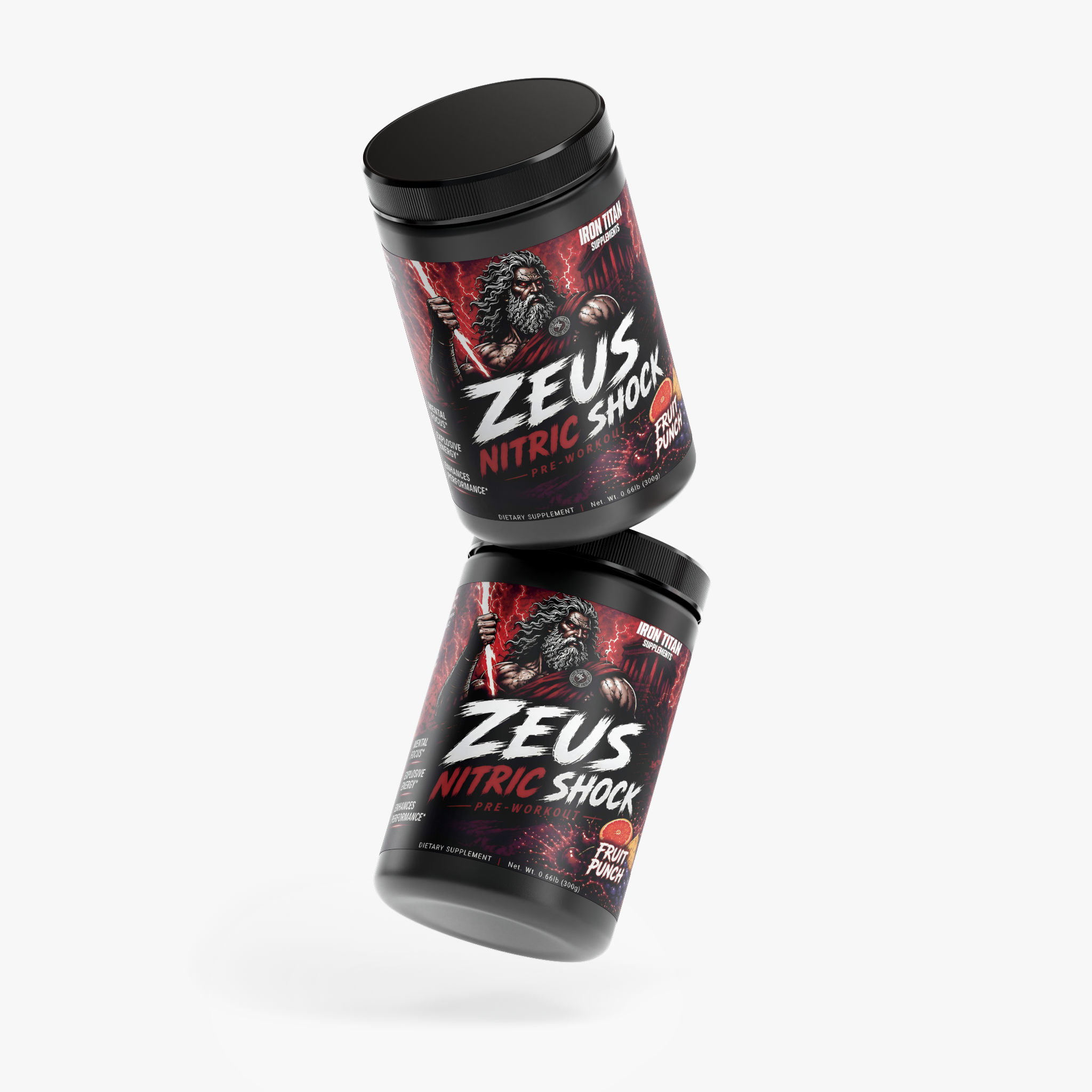 Zeus' Nitric Shock Pre-Workout Powder (Fruit Punch)