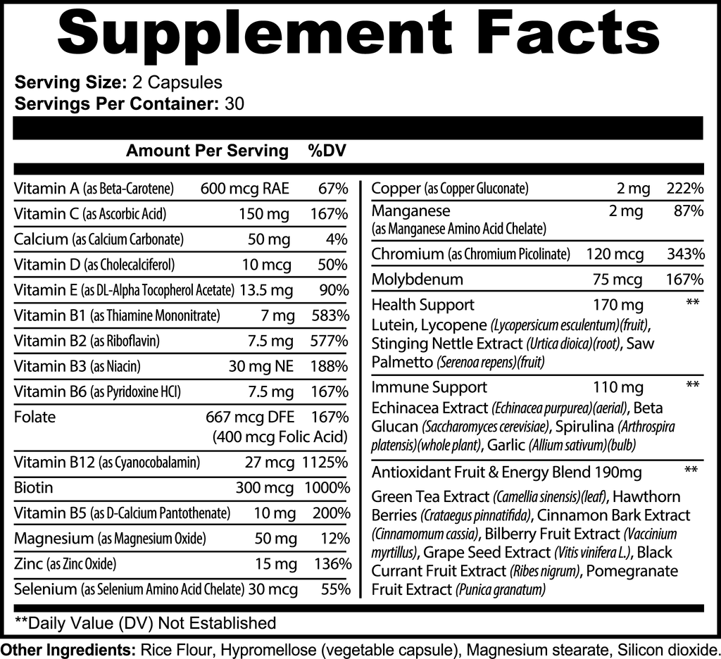 Zeus' Complete Multivitamin