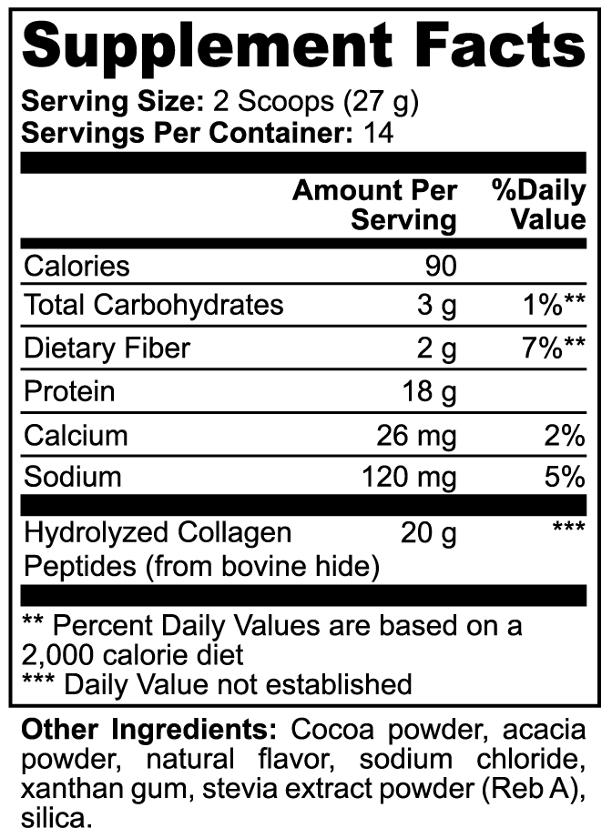 Ares' Grass-Fed Collagen Peptides Powder (Chocolate)