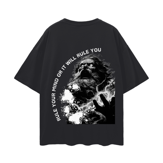 Rule Your Mind Oversize Deep Drop Shoulder Tee - 190 GSM