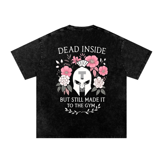 Acid Wash "Dead Inside" Oversize T-Shirt - 250 GSM