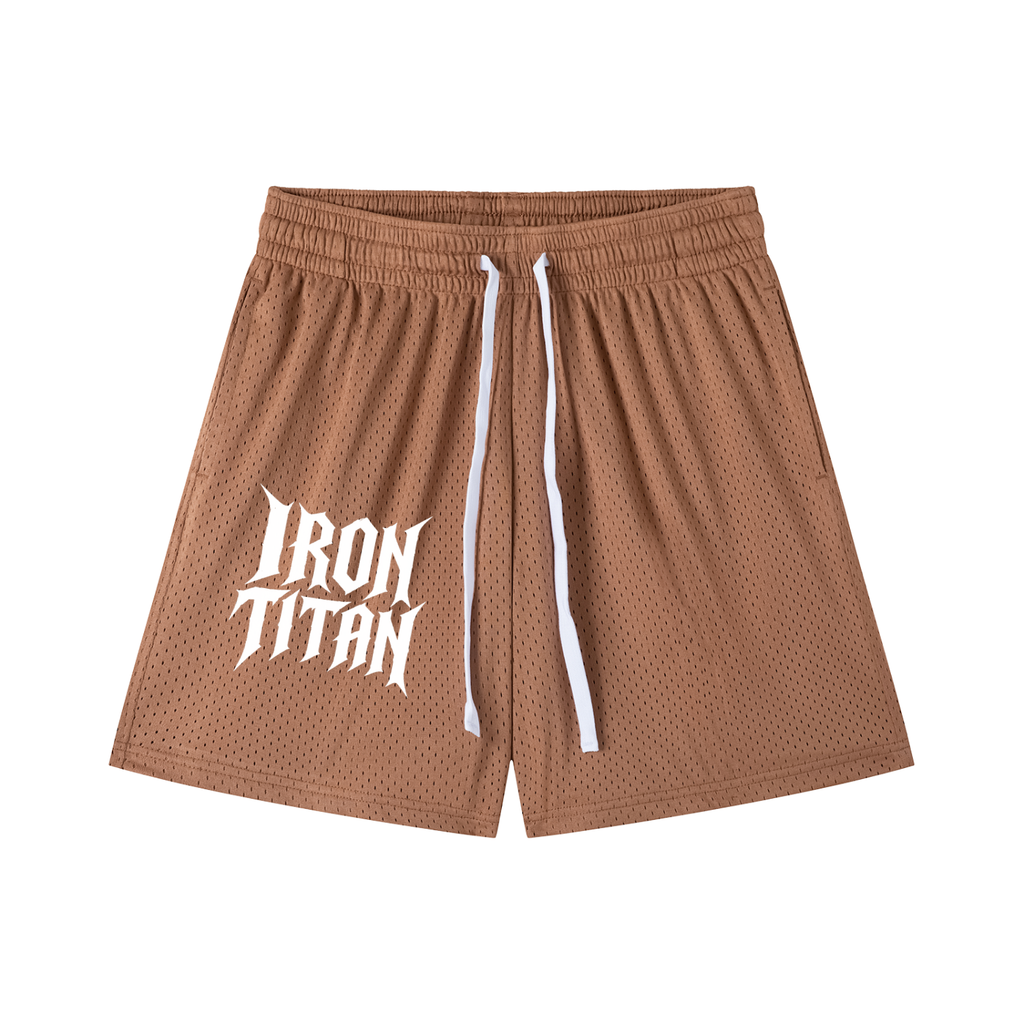 Iron Titan Drawstring Shorts (Brown/White)