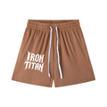 Iron Titan Drawstring Shorts (Brown/White)
