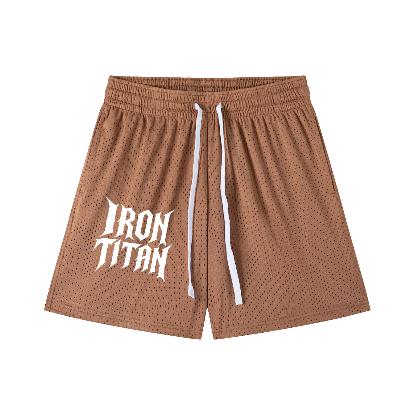 Iron Titan Drawstring Shorts (Brown/White)