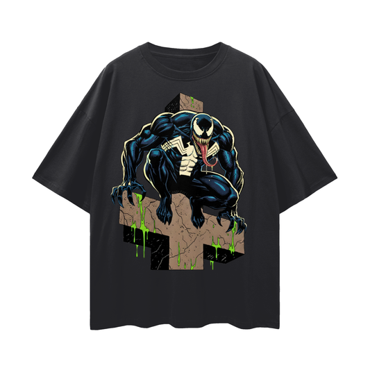 Oversize Venom Deep Drop Shoulder Tee - 190 GSM