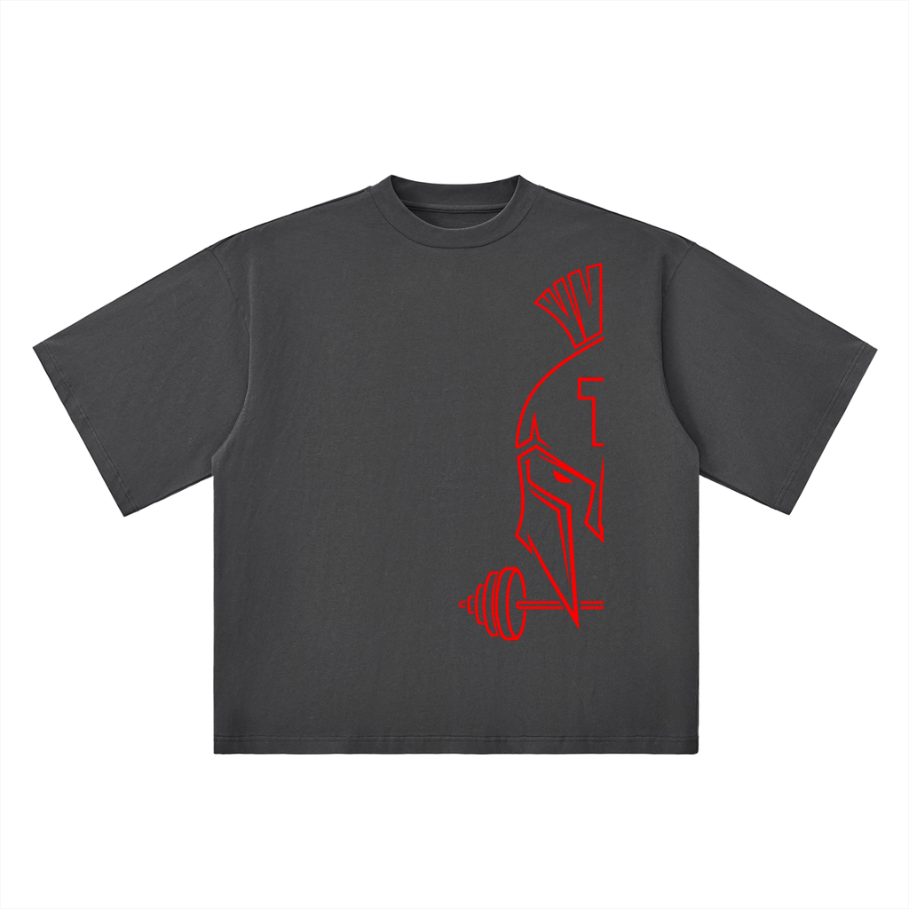 Oversized Powerhouse Drop Shoulder T-Shirt (Hellfire)