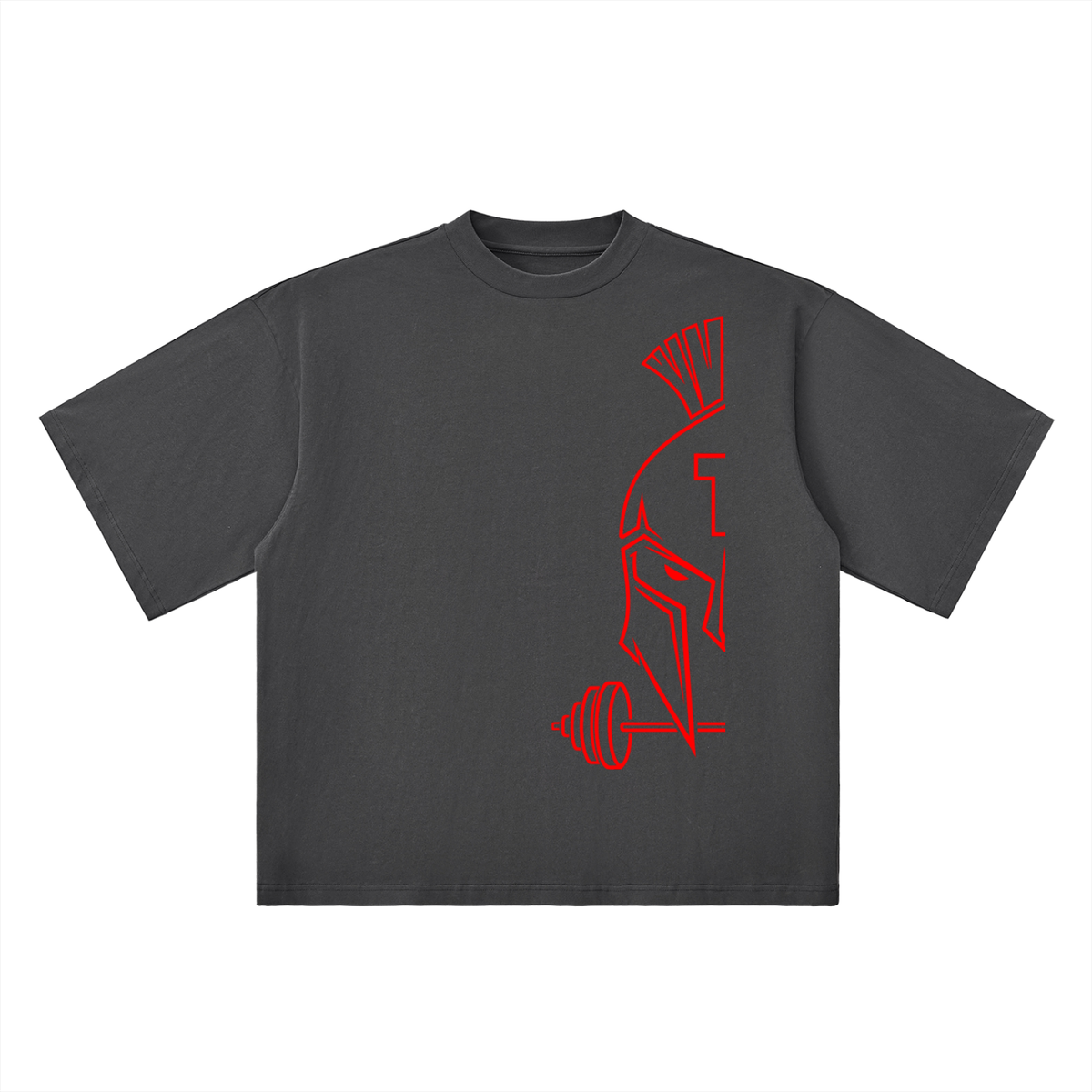 Oversized Powerhouse Drop Shoulder T-Shirt (Hellfire)
