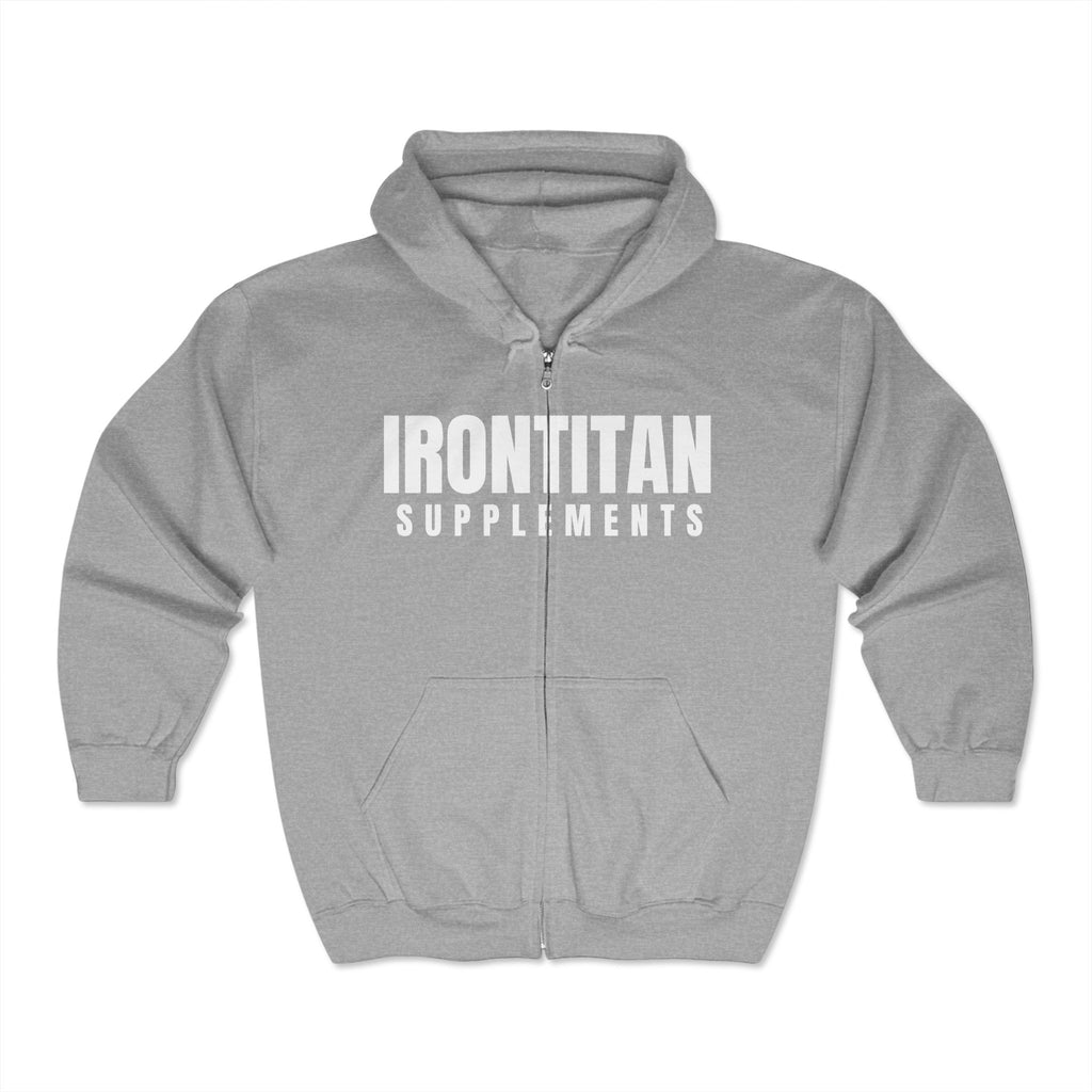 Unisex IT Supps Heavy Blend™ Full Zip Hoodie - Iron Titan Supplements - Never Average