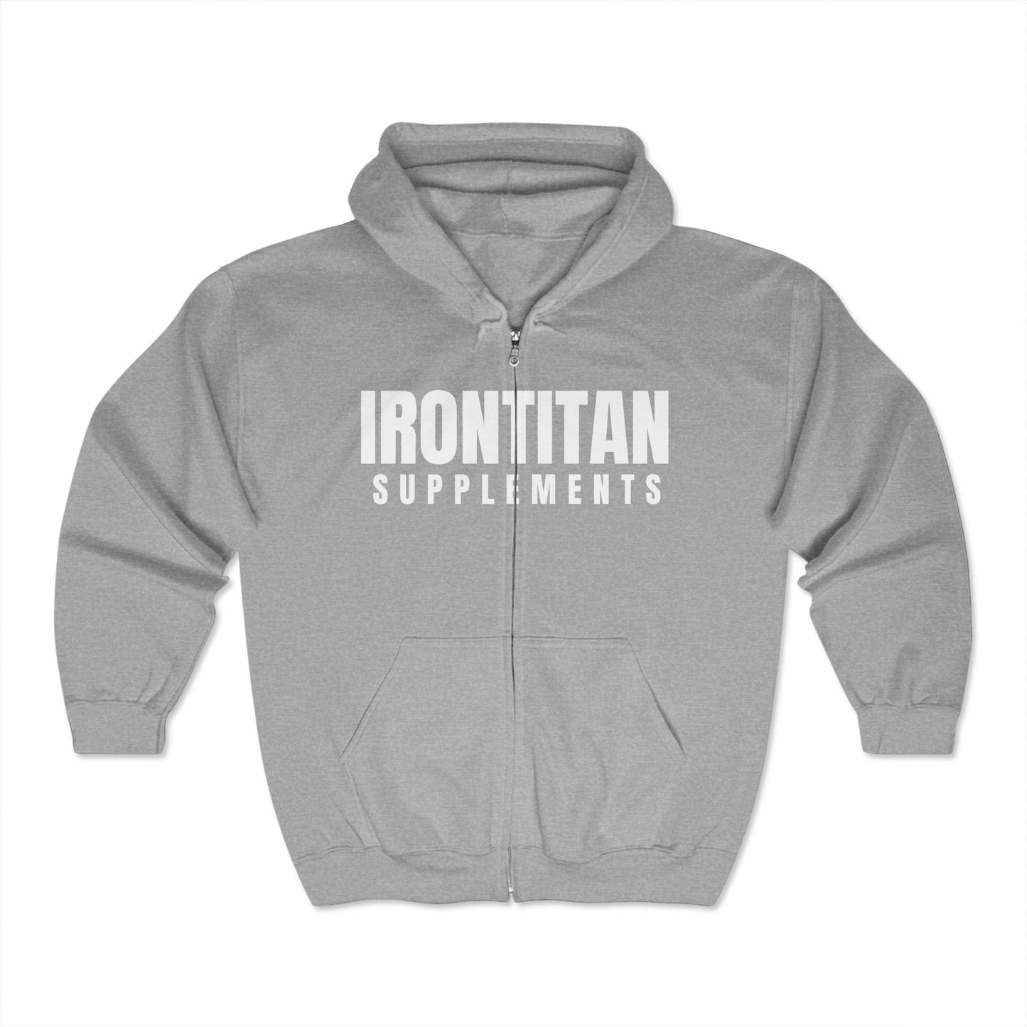 Unisex IT Supps Heavy Blend™ Full Zip Hoodie - Iron Titan Supplements - Never Average