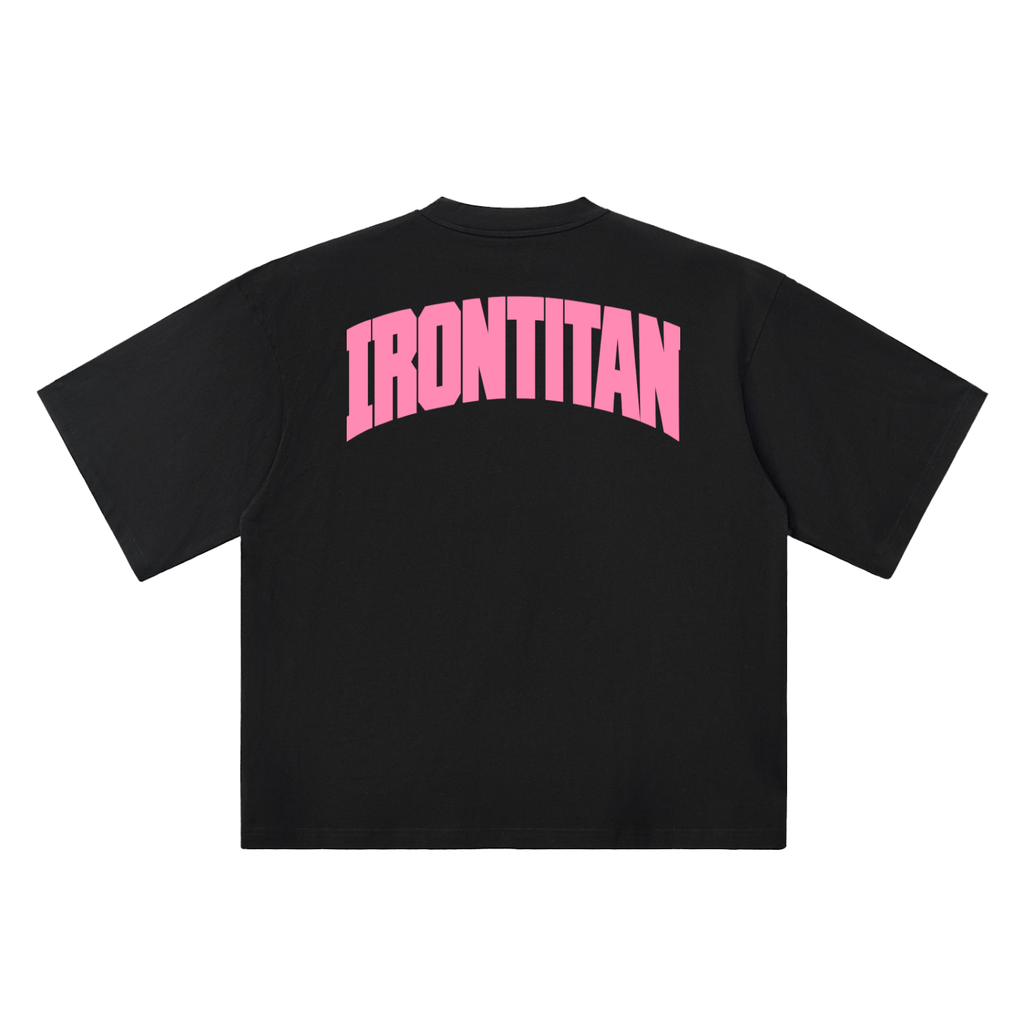 Oversized Powerhouse Drop Shoulder T-Shirt (Baby Pink)
