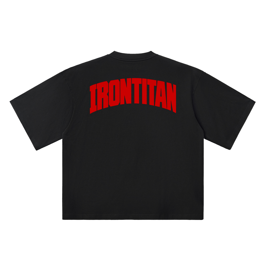 Oversized Powerhouse Drop Shoulder T-Shirt (Red)