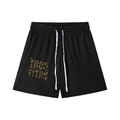 Iron Titan Drawstring Shorts (Black/Camo)