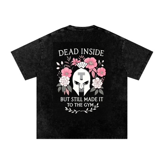 Acid Wash "Dead Inside" Oversize T-Shirt - 250 GSM