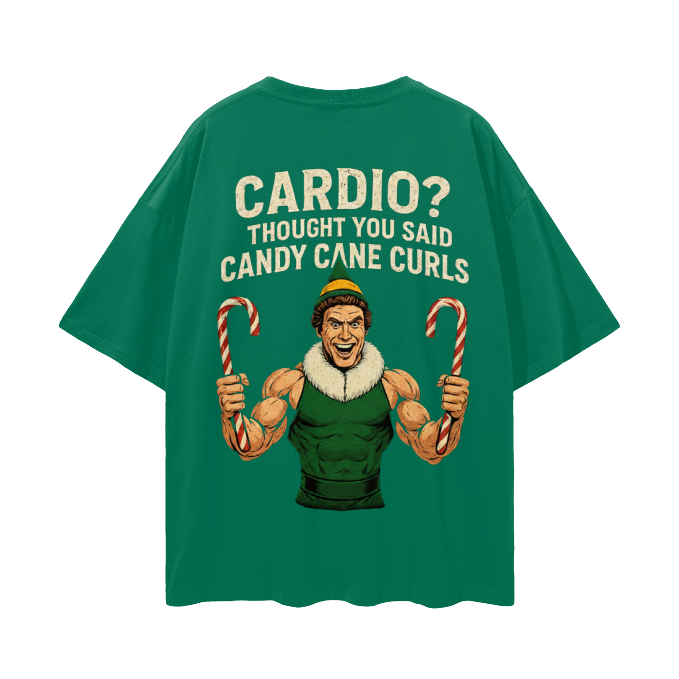 Candy Cane Curls! Loose Drop Shoulder T-Shirt