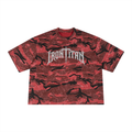 Unisex Red Titan Boxy Camo Print T-Shirt