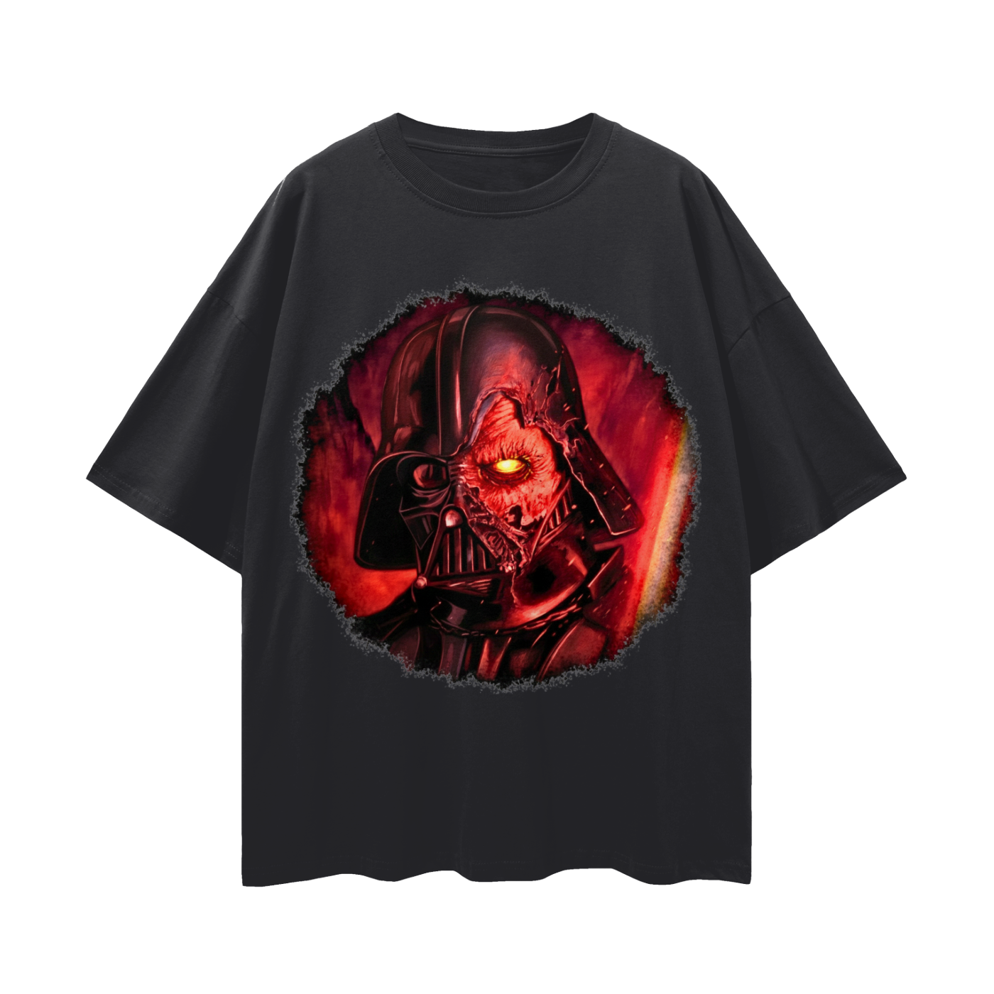 Oversize Darth Vader 2 Deep Drop Shoulder Tee - 190 GSM