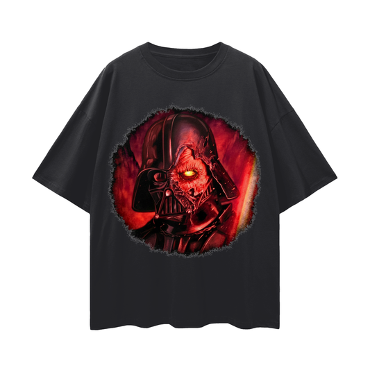 Oversize Darth Vader 2 Deep Drop Shoulder Tee - 190 GSM