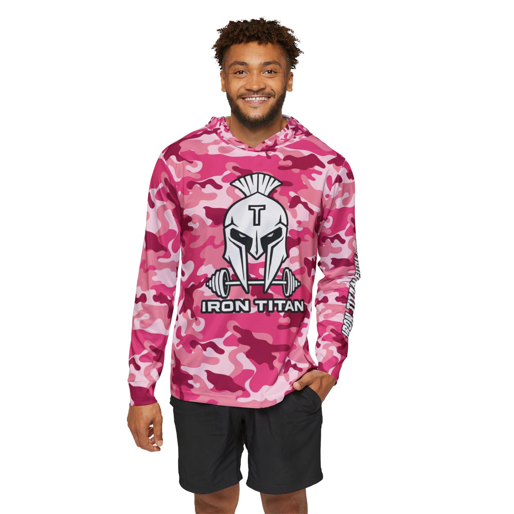 Men's Pink Camo Performance Hoodie