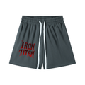 Iron Titan Drawstring Shorts (Gray/ Red Sea Fade)