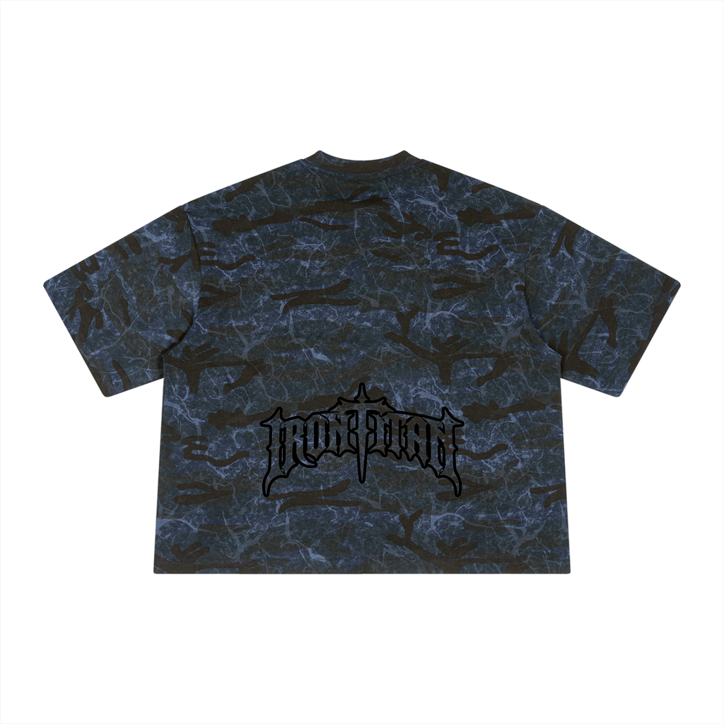 Unisex Blackout Boxy Camo Print T-Shirt