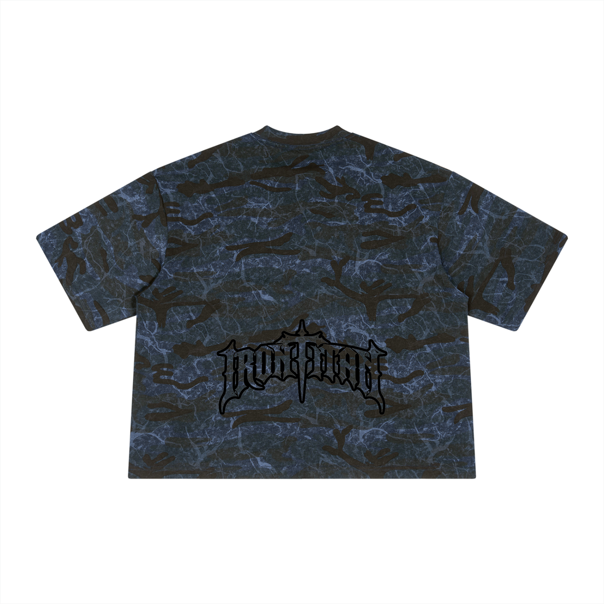 Unisex Blackout Boxy Camo Print T-Shirt