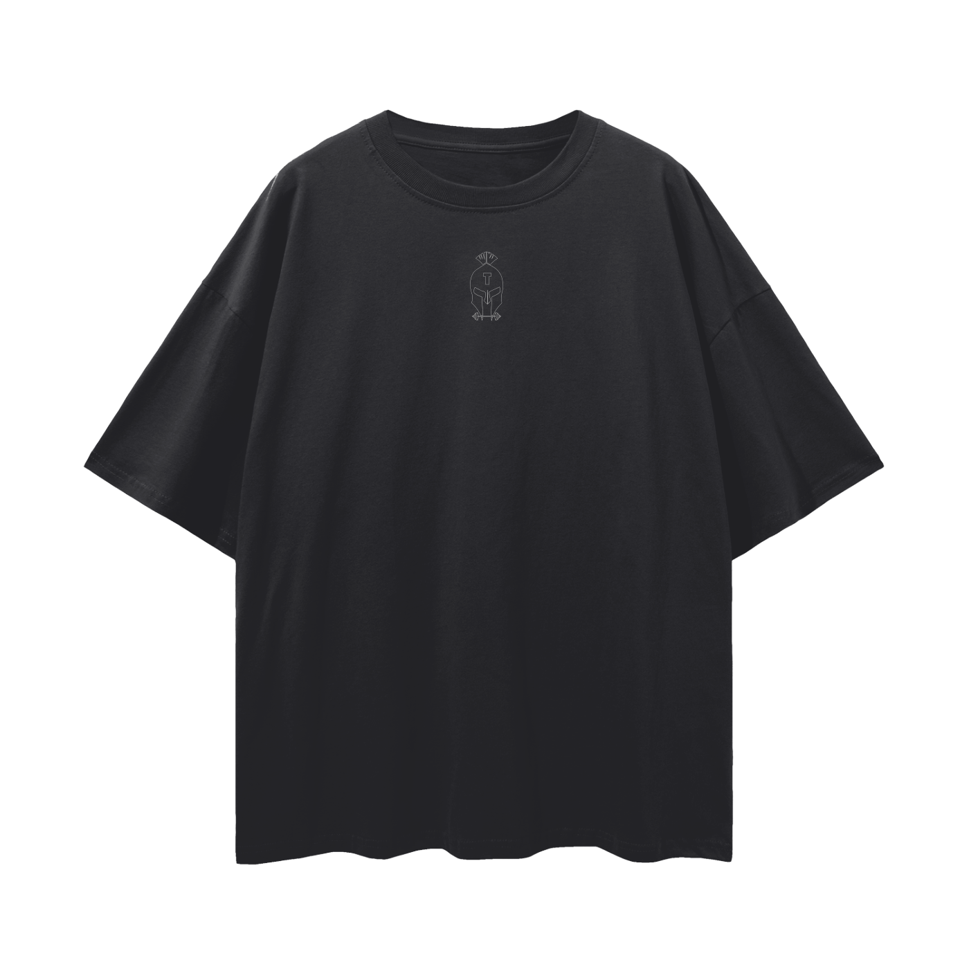 Oversized "Titan" (Black on Black) Loose Drop Shoulder T-Shirt