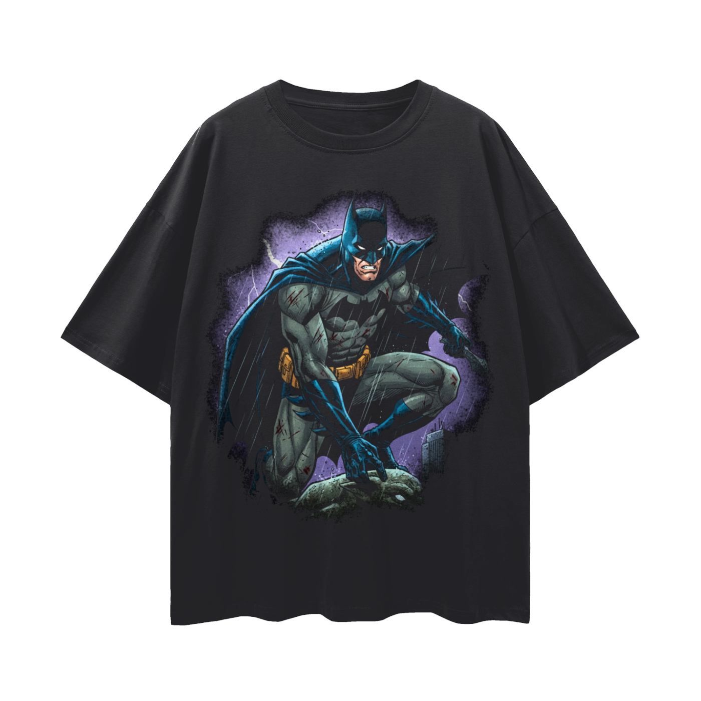 Oversize Batman Deep Drop Shoulder Tee - 190 GSM