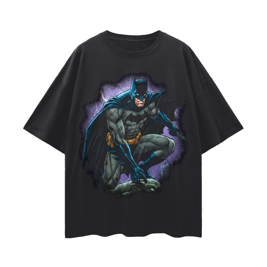 Oversize Batman Deep Drop Shoulder Tee - 190 GSM