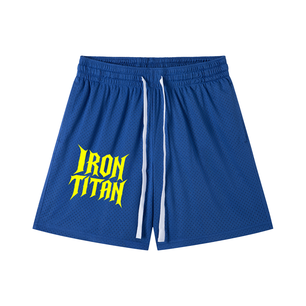 Iron Titan Drawstring Shorts (Blue/Yellow)