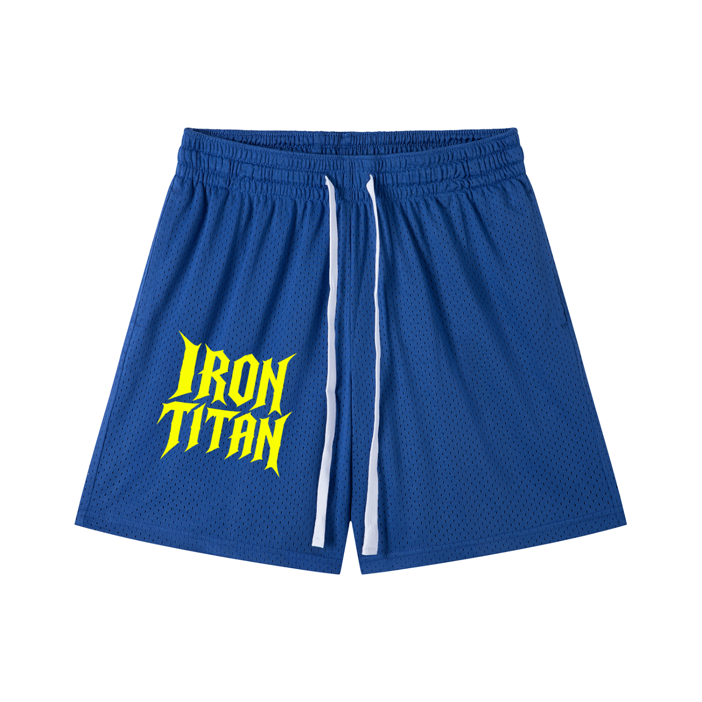Iron Titan Drawstring Shorts (Blue/Yellow)