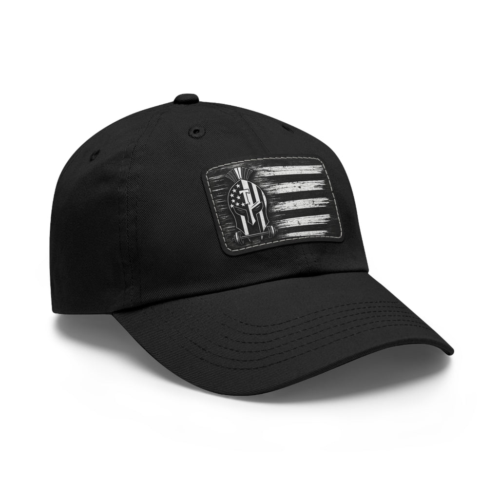 Patriot Blackout Dad Hat / Leather Patch